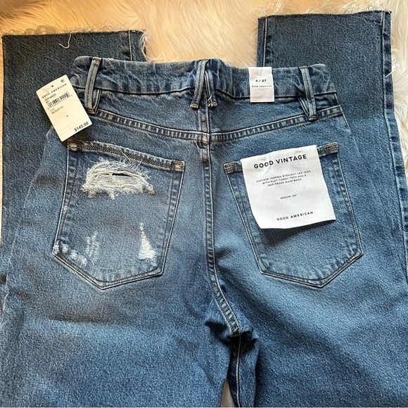 Good American Good Vintage With Frayed Hem Indigo Size 4 - Picture 6 of 14